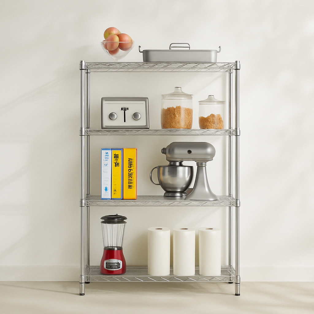 이케아 선반 수납선반 다용도 철제 스텐 모듈 OMAR 4단