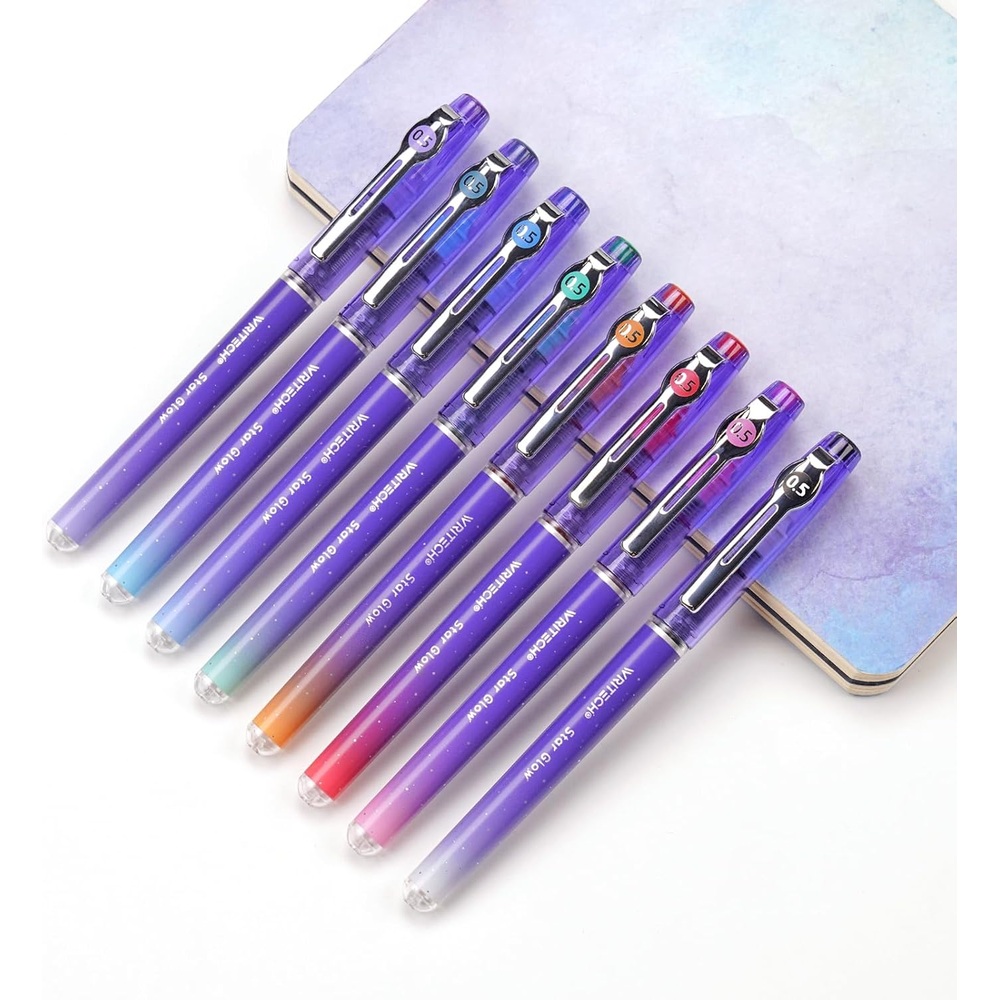 WRITECH 8색 롤러볼펜 0.5mm 극세사 볼펜 펜 문구 필기구 사무용품 필기도구 8개입 볼펜 이미지 7
