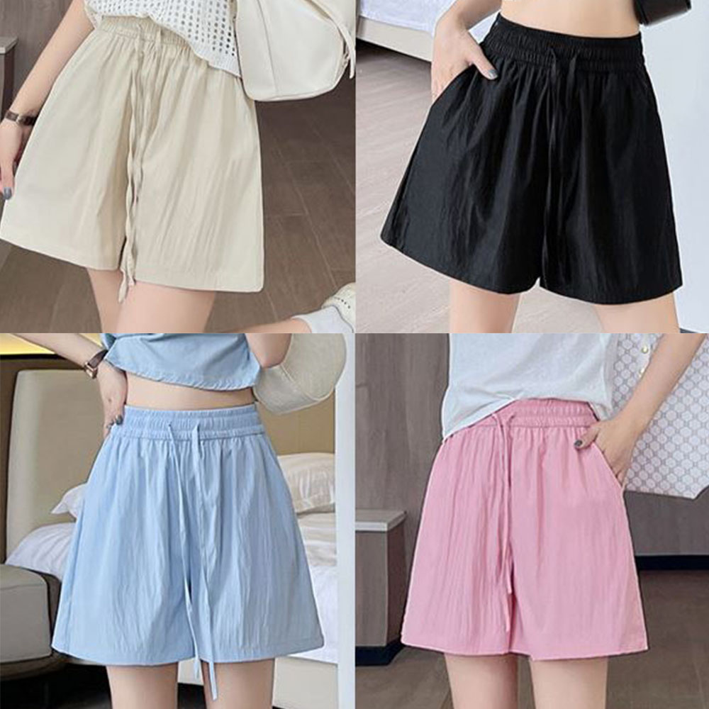 여성 바스락 반바지 시원한 여름 여자 외출 패션 팬츠 - 상품 이미지