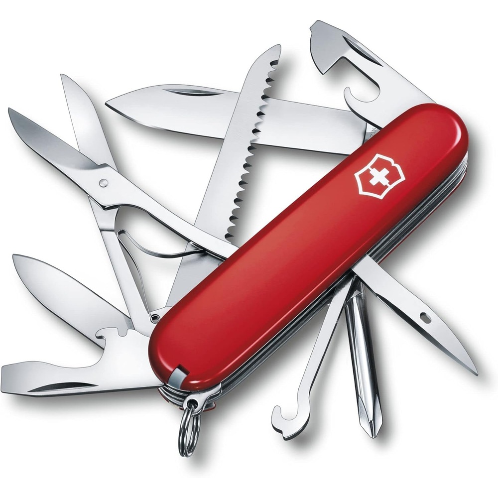 Victorinox 멀티툴 군용 나이프 레드 15 기능 맥가이버 캠핑용품 병따개 다용도칼 - 메인 이미지