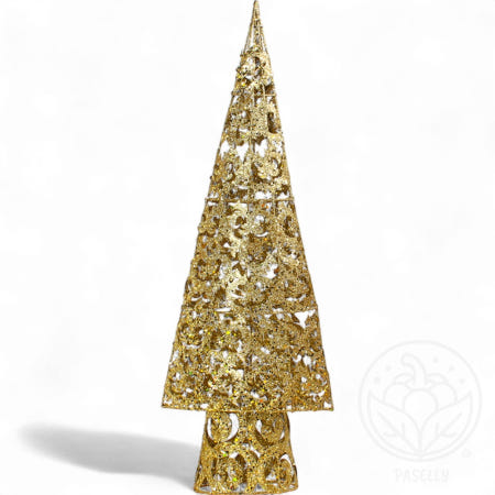 파샐리 멋진크리스마스연출 축제분위기장식 화려한2단트리 스팽글 2단 원뿔 트리