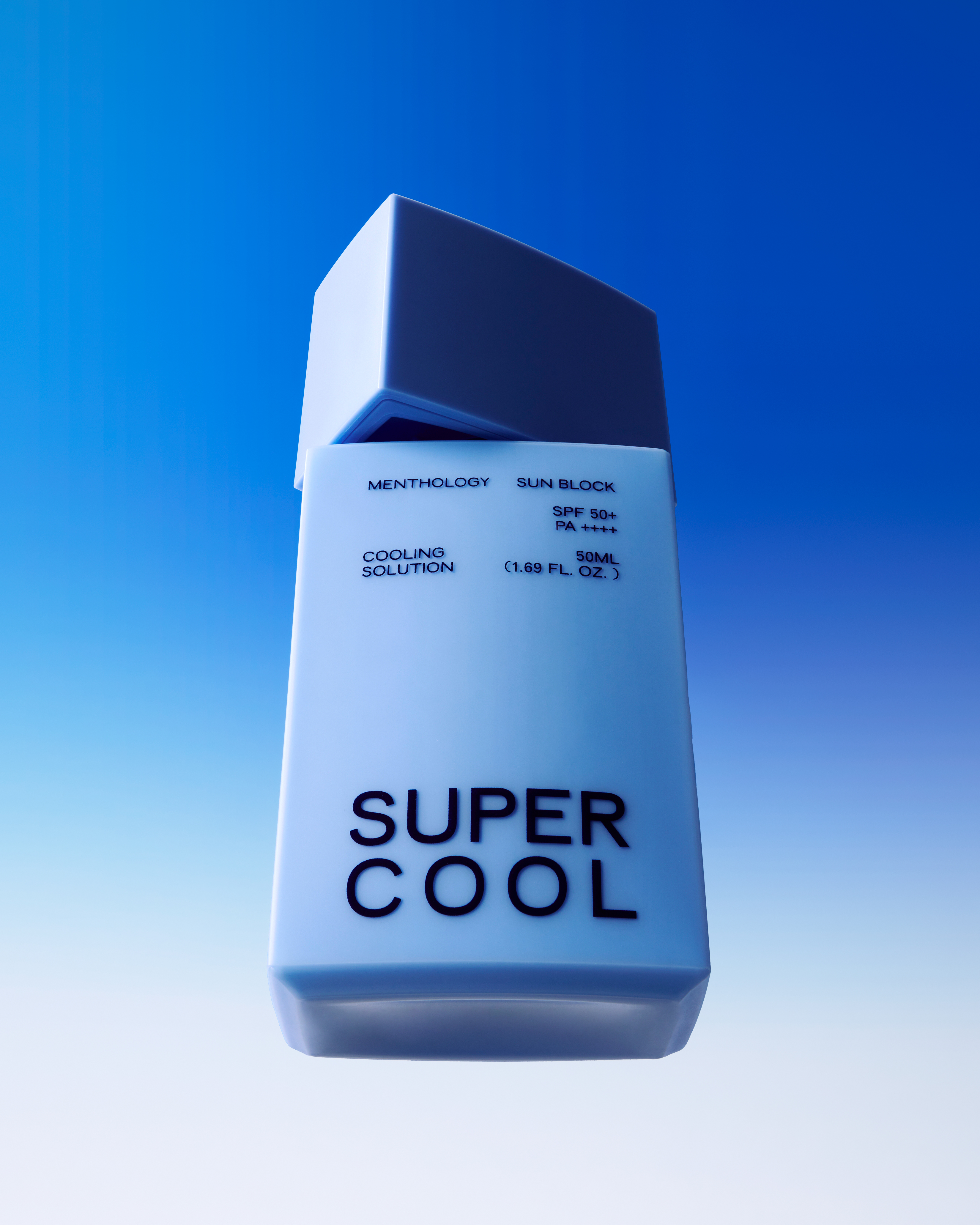 멘톨로지 슈퍼 쿨 선블록 백탁없는 쿨링 골프 스포츠용 유기자차 수분선크림 50ml, 1개 이미지 2