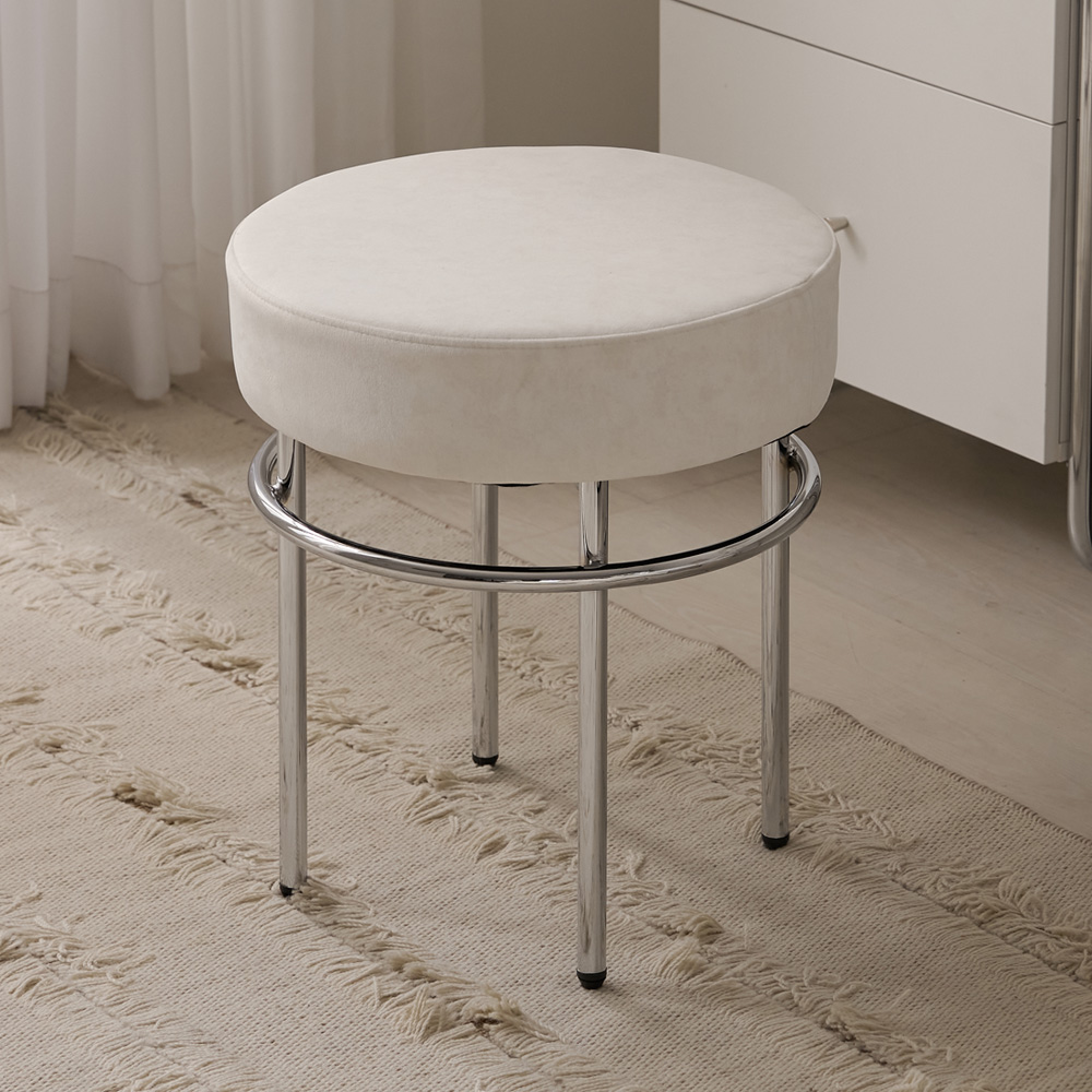 엘라 스툴 패브릭 화장대 의자 글래시아이보리 CNM242C