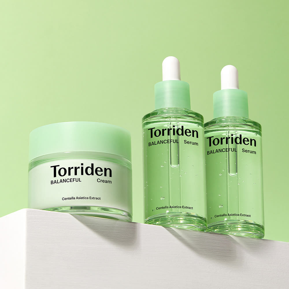 [SET]토리든 밸런스풀 시카 진정 세럼 100ml(50ml+50ml)+크림 80ml +(밸런스풀 각질 토너 50ml 증정) - 상품 이미지