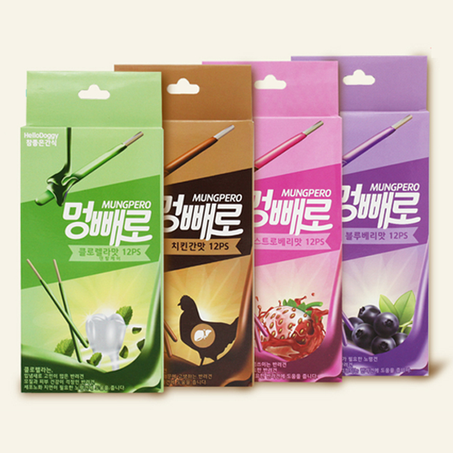 헬로도기 멍빼로 강아지덴탈껌 치석제거 강아지이갈이간식 클로렐라, 12개입, 1개 - 상세 이미지 4