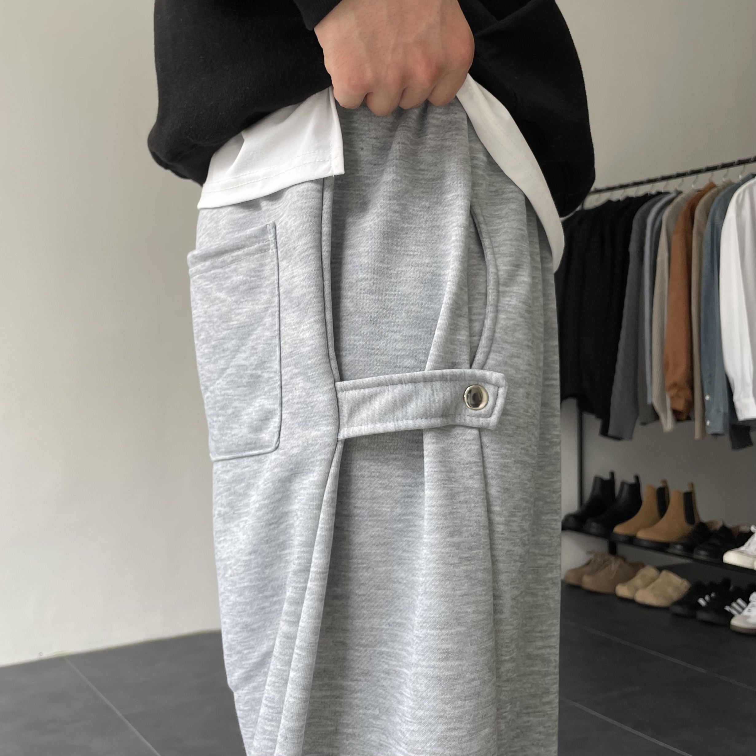 벌룬팬츠 스웻팬츠 남자통바지 통큰바지 - 상세 이미지 5