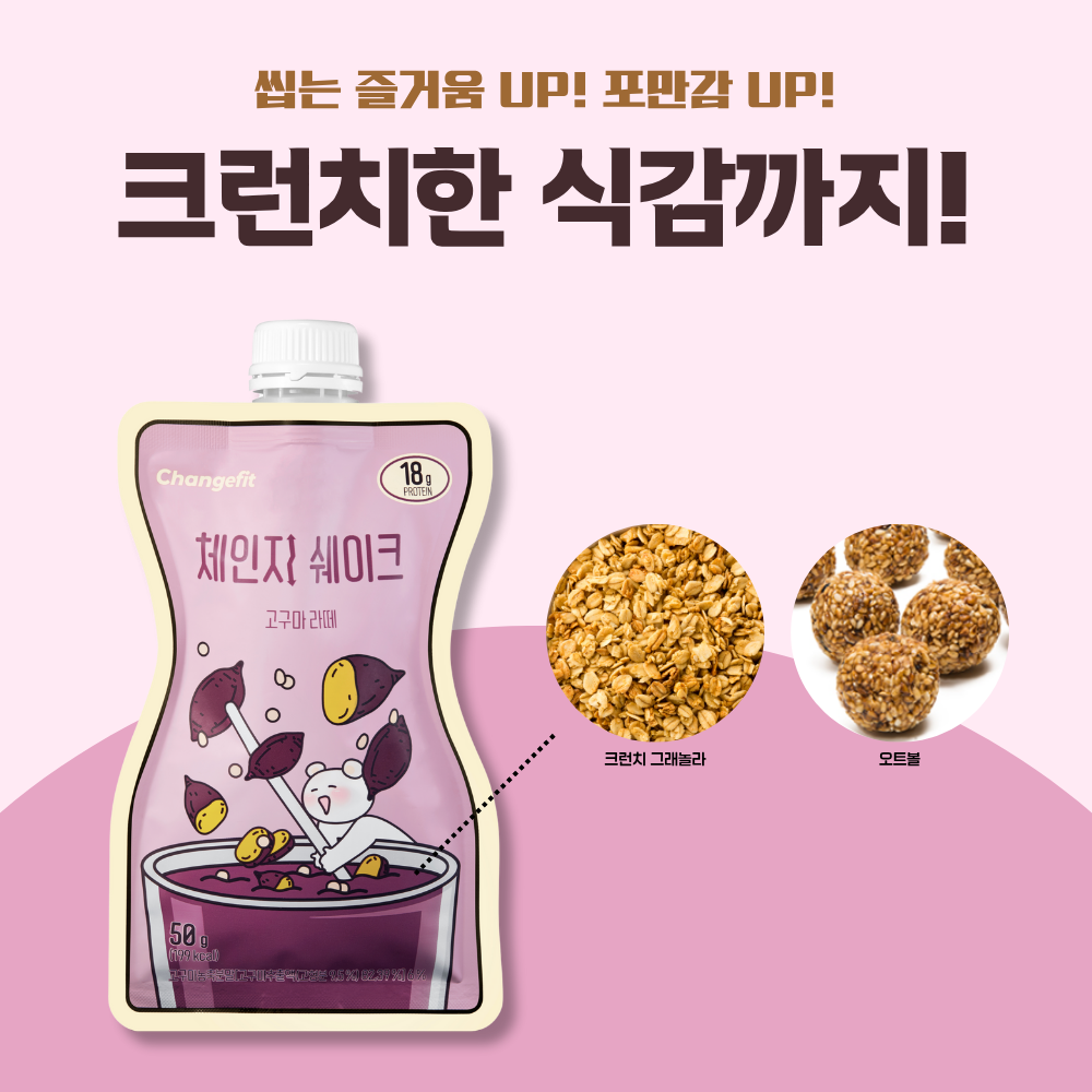 체인지핏 한끼 식사대용 다이어트 시작 고단백 단백질 쉐이크 50g x 7팩 (8가지맛) - 상세 이미지 2