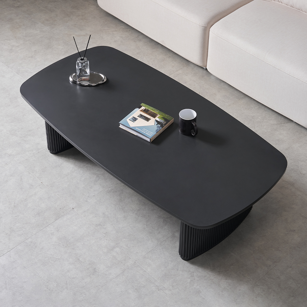 세라믹 거실 소파 테이블 템바보드 좌식 거실탁자 리브랑 블랙