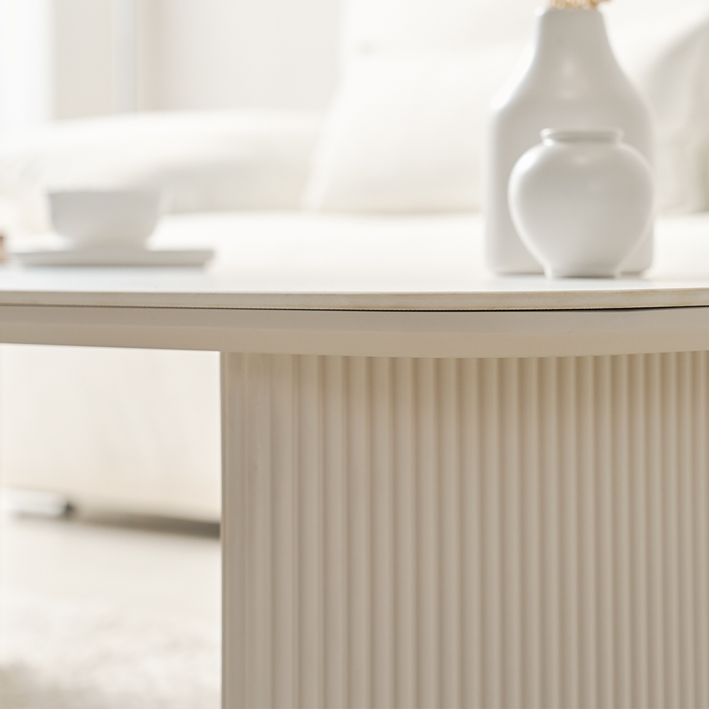 세라믹 거실 소파 테이블 템바보드 좌식 거실탁자 리브랑 화이트