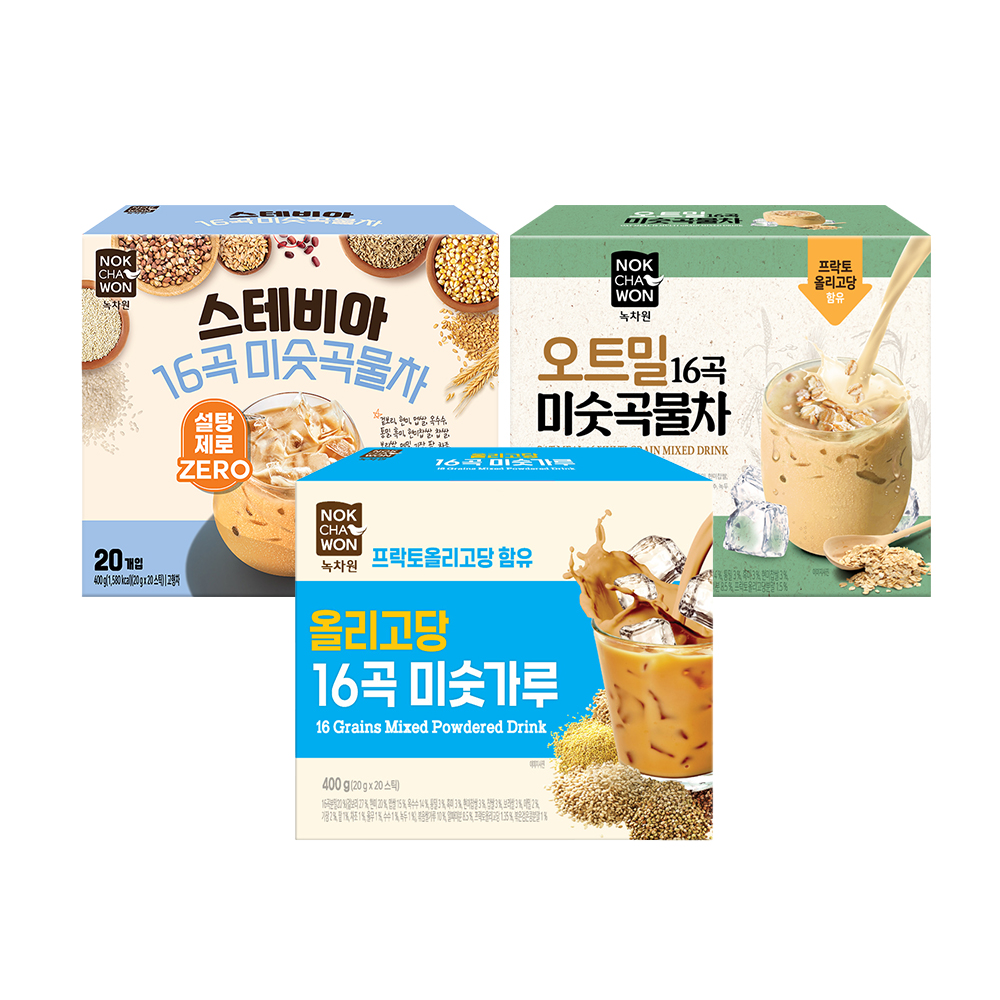 [녹차원] 1+1 설탕제로 스테비아 16곡 미숫곡물차 20스틱+20스틱 제로슈가 - 상세 이미지 2