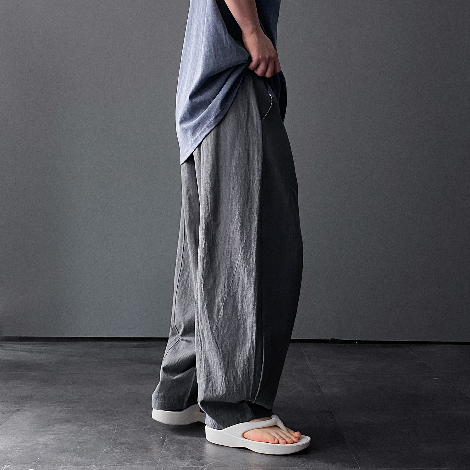 벌룬팬츠 남자린넨바지 남자마바지 여름긴바지 - 상세 이미지 2