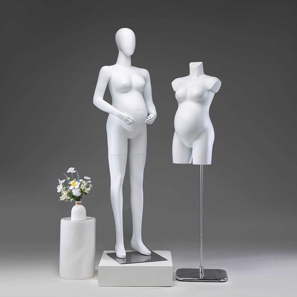 임신 마네킹 여성 체형 반영 산전복 디스플레이 진열 반신 임산부 - 상품 이미지