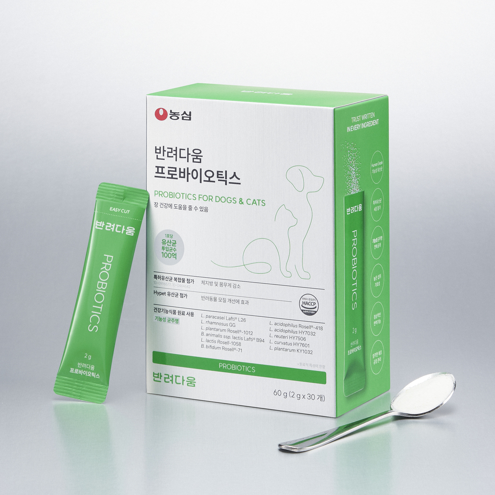 반려다움 강아지 고양이 프로바이오틱스 장 건강 모질 개선 기능성 유산균 30포, 2개 이미지 2