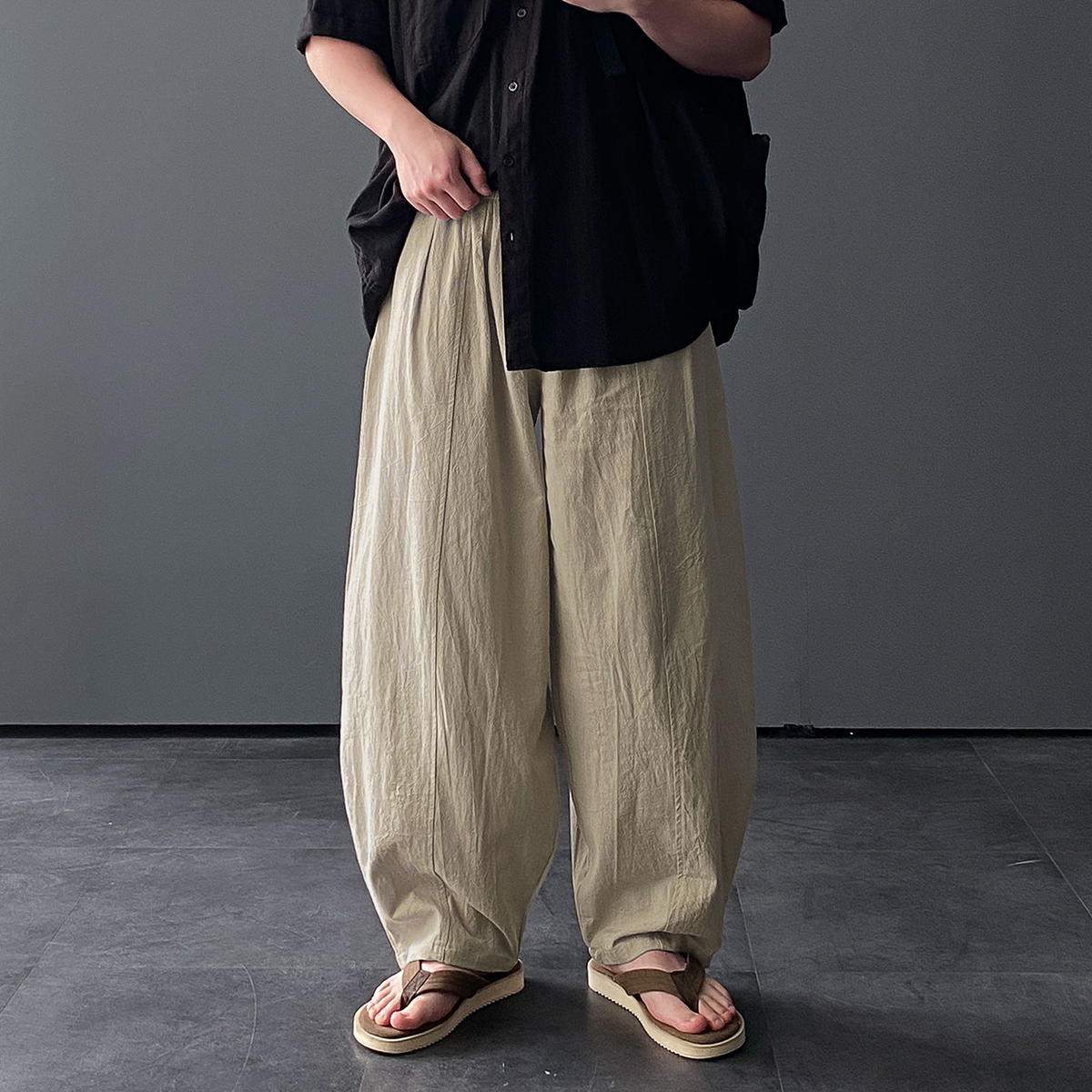 벌룬팬츠 남자린넨바지 남자마바지 여름긴바지 - 상품 이미지