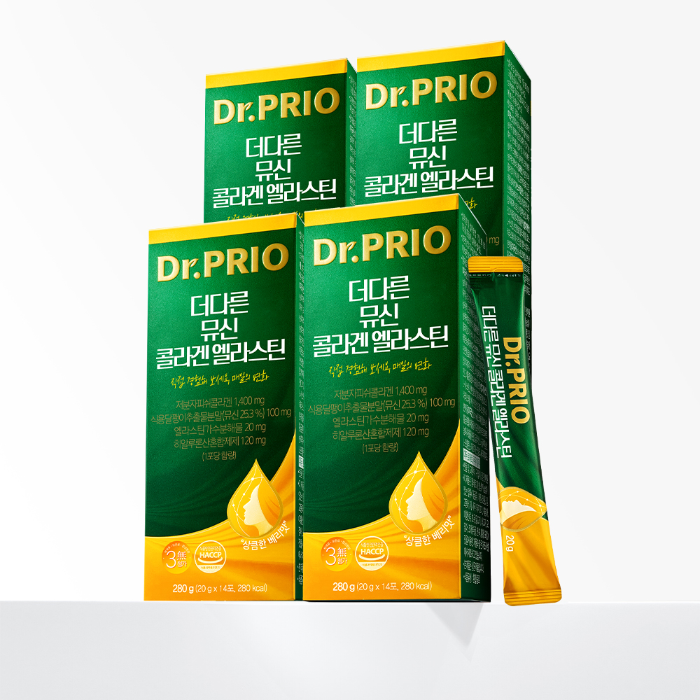 닥터프리오 더다른 고함량 뮤신 콜라겐 엘라스틴 14포, 4개