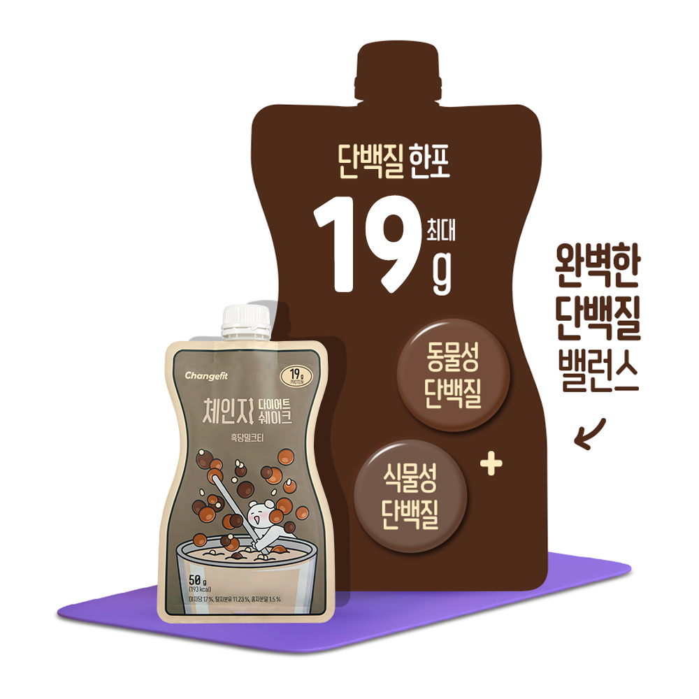 체인지핏 다이어트 고단백 쉐이크 흑당밀크티, 50g, 14개 이미지 8