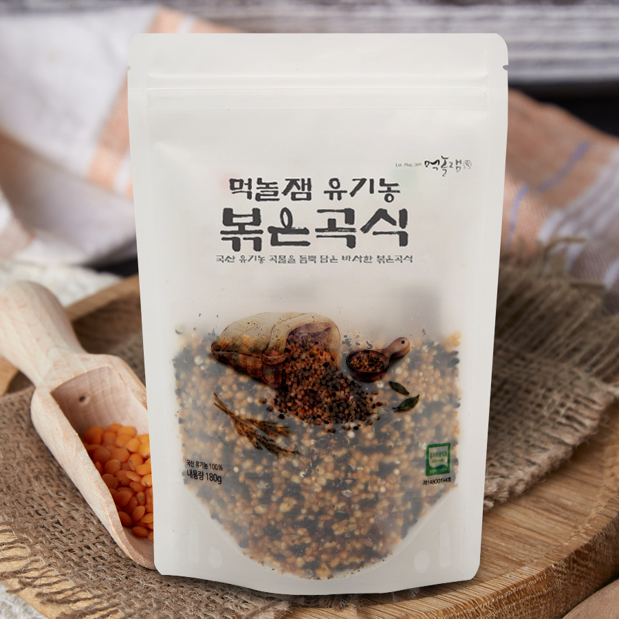 국내산 유기농 볶은 곡식 180g 씨리얼 현미 후레이크 먹놀잼 - 메인 이미지