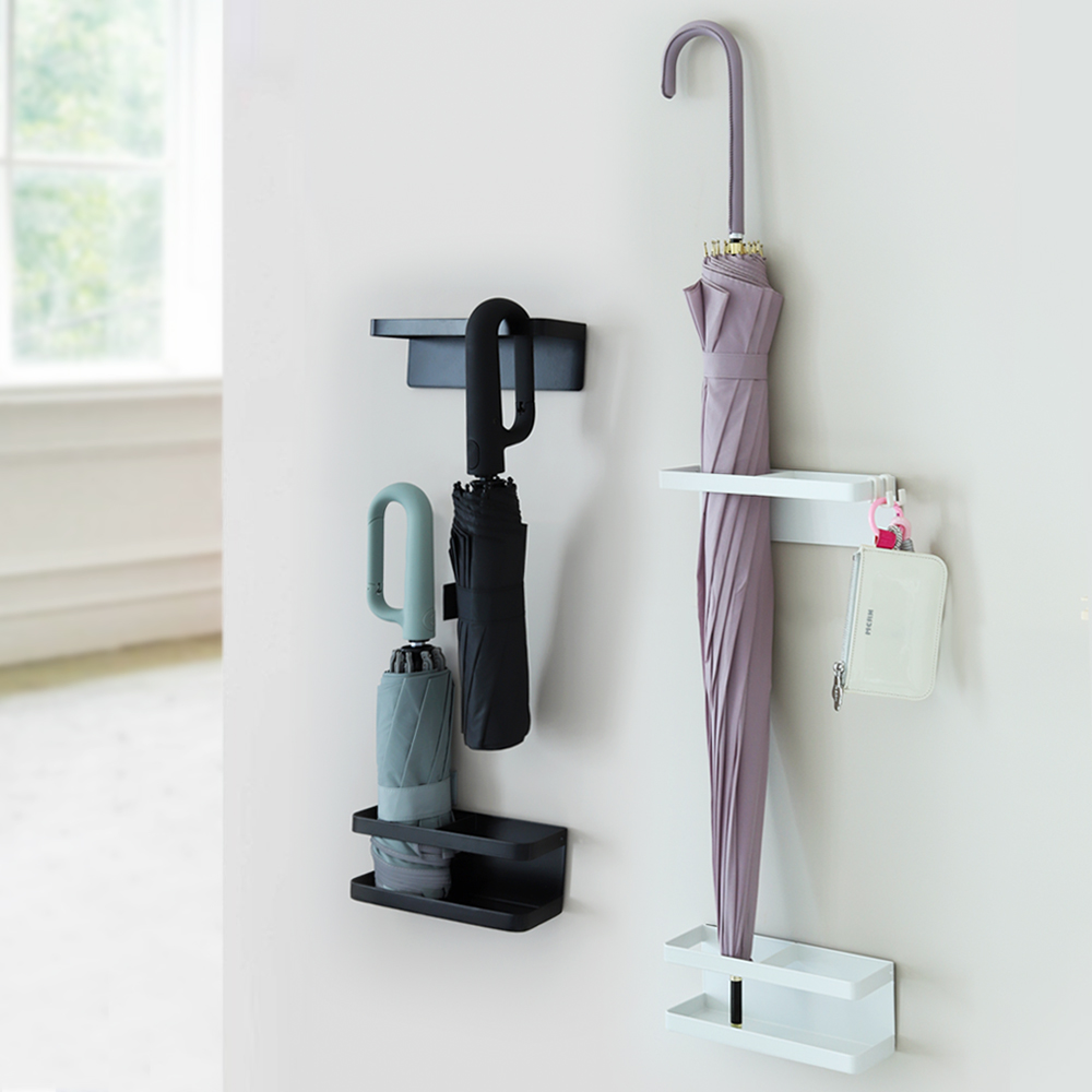 현관 철제 자석 우산꽂이 2단 우산 거치대 전용홀더 포함 마그넷 길이조절