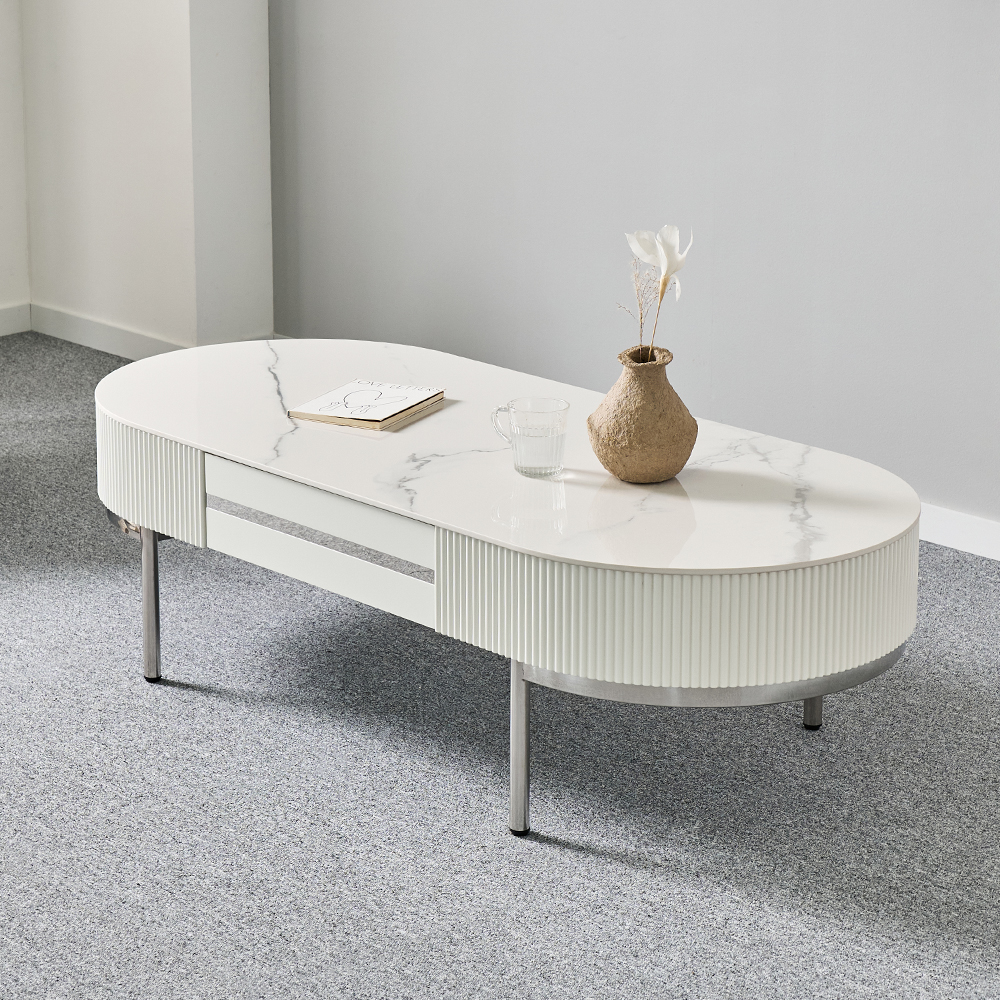 헤펜 1350 인테리어 좌식 낮은 커피 소파 세라믹 거실 테이블