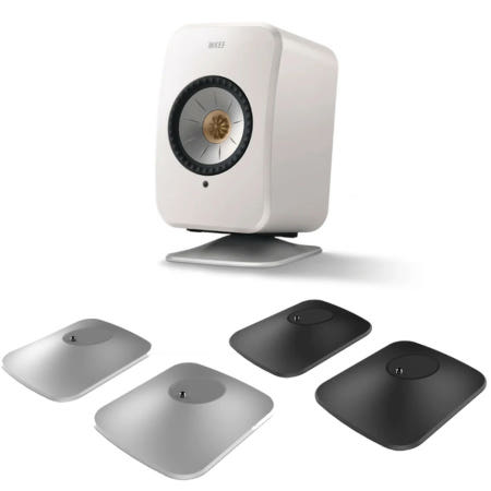 [해외]KEF P1 데스크 패드 스탠드 LSX2용 2개 세트 블랙 실버