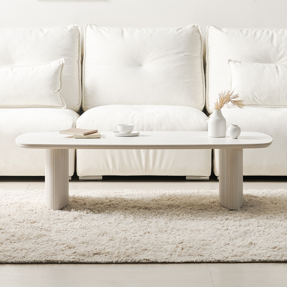 세라믹 거실 소파 테이블 템바보드 좌식 거실탁자 리브랑 화이트