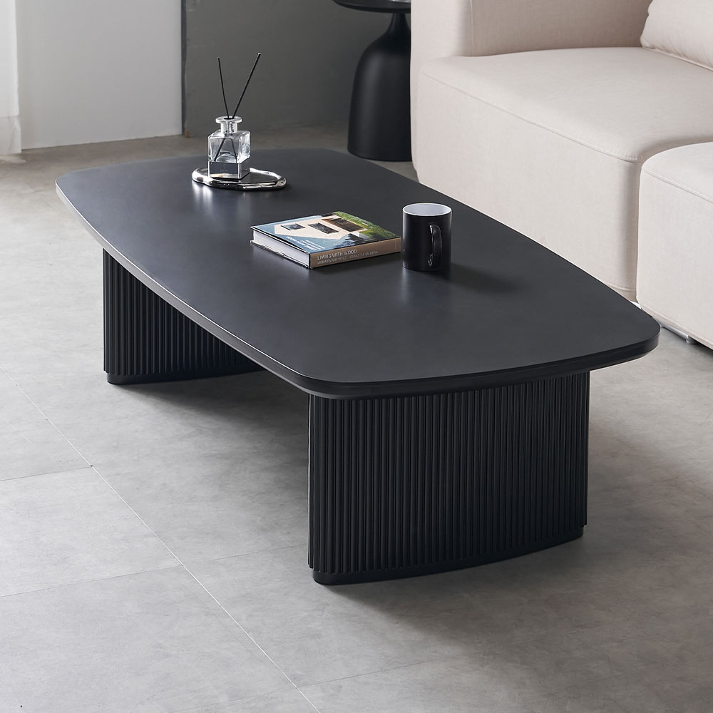 세라믹 거실 소파 테이블 템바보드 좌식 거실탁자 리브랑 블랙