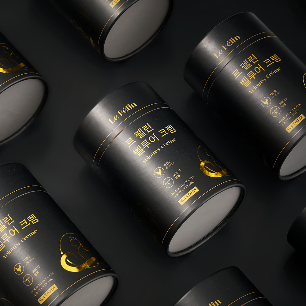 르 펠린 벨루어 크렘 - 오메가3 함유 대용량 고양이 간식 이미지 4