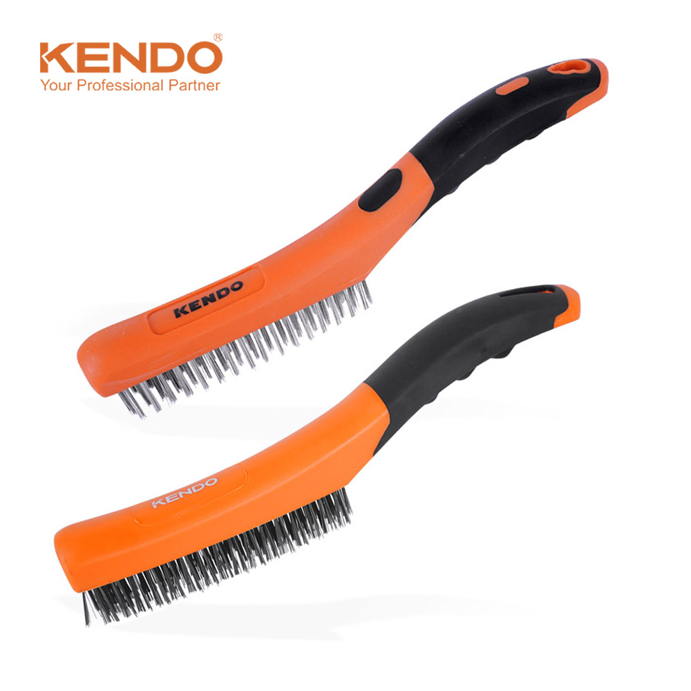 켄도 와이어 브러쉬 250mm 31301 스틸브러쉬 철솔 용접 불판청소 녹제거 - 메인 이미지