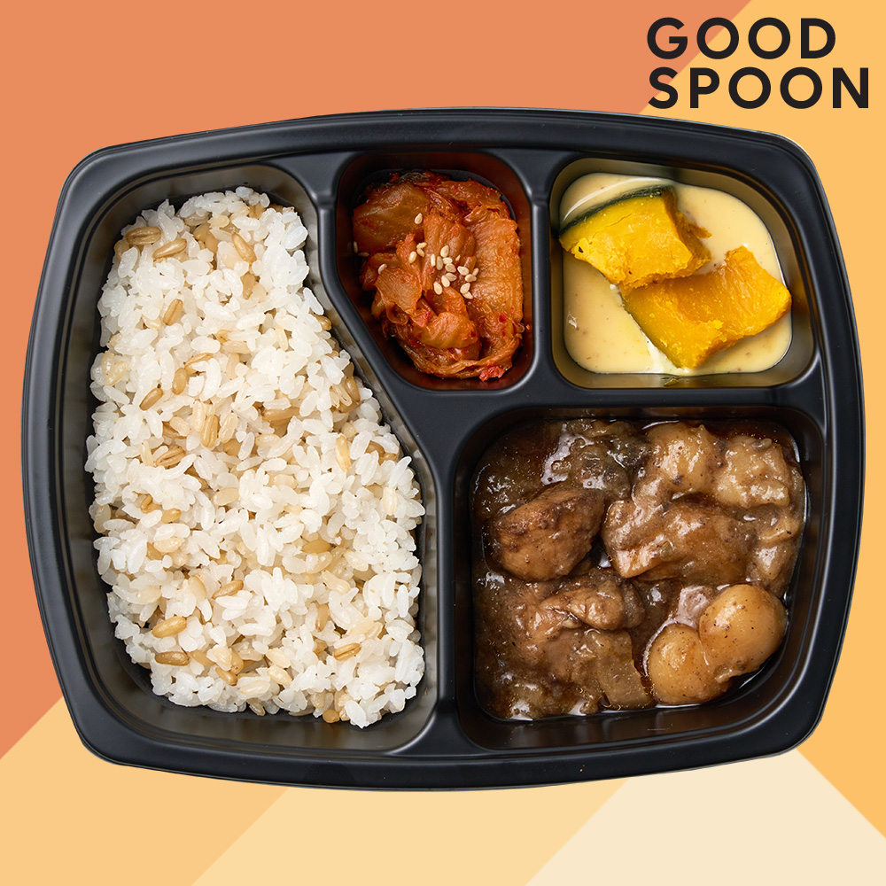 굿스푼 다이어트 식단 현미밥 닭가슴살 찜닭 외 49종 단백질 양많은 냉동 도시락 직장인
