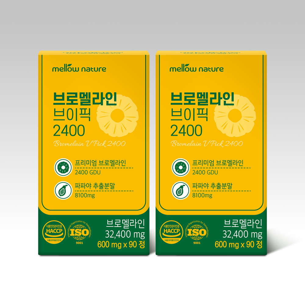브로멜라인 브이픽 2400GDU 칼륨 파파인 파파야 파인애플 2박스 - 상품 이미지