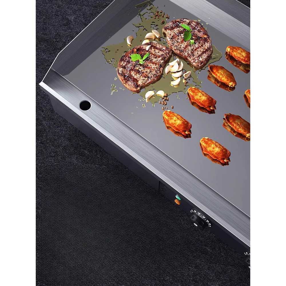 스테인리스 전기 척ㄹ판 그릴 업소용 고기 푸드트럭 EG-818D 단일온도 (10mm) - 상세 이미지 4