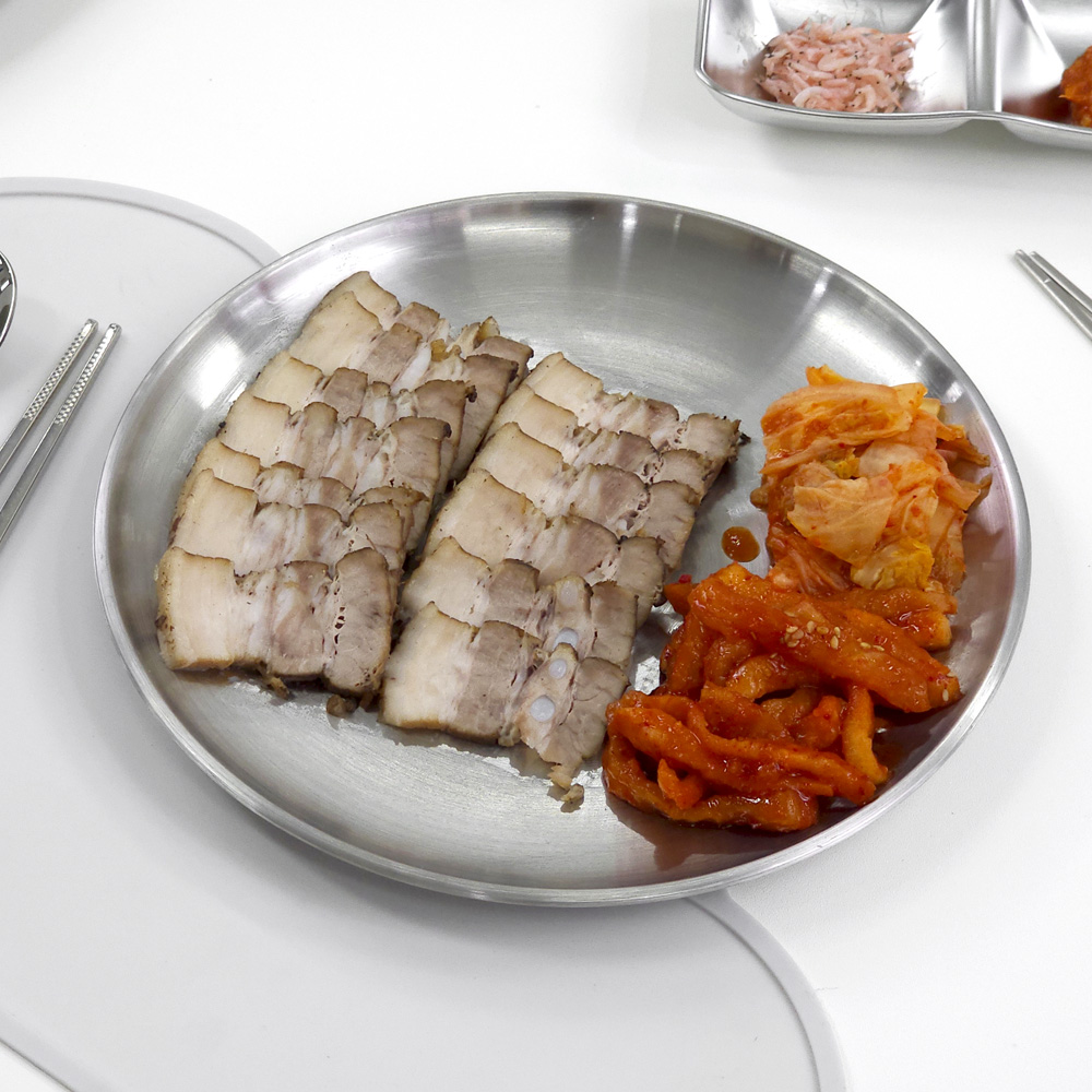 키친유 미피 스텐 원형 접시 23cm 과일 간식 브런치 플레이팅 스테인레스 그릇 캠핑 식기 - 상세 이미지 4