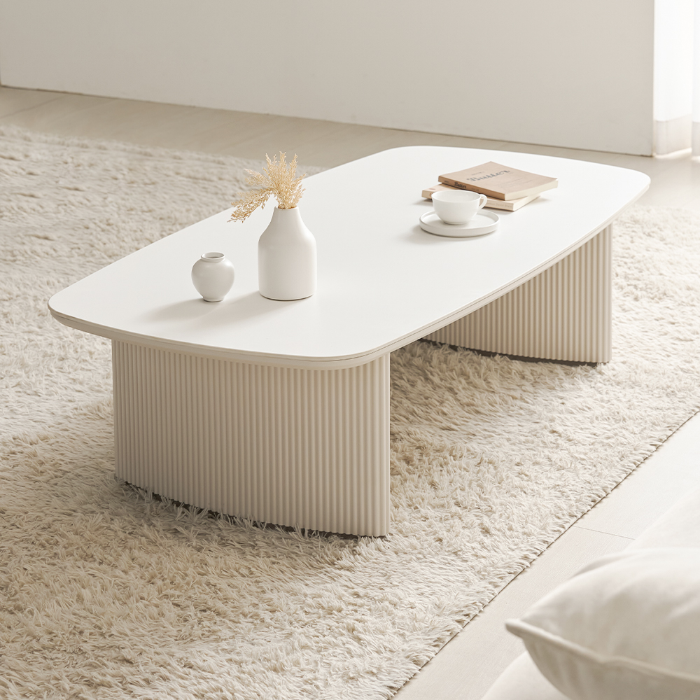 세라믹 거실 소파 테이블 템바보드 좌식 거실탁자 리브랑 화이트