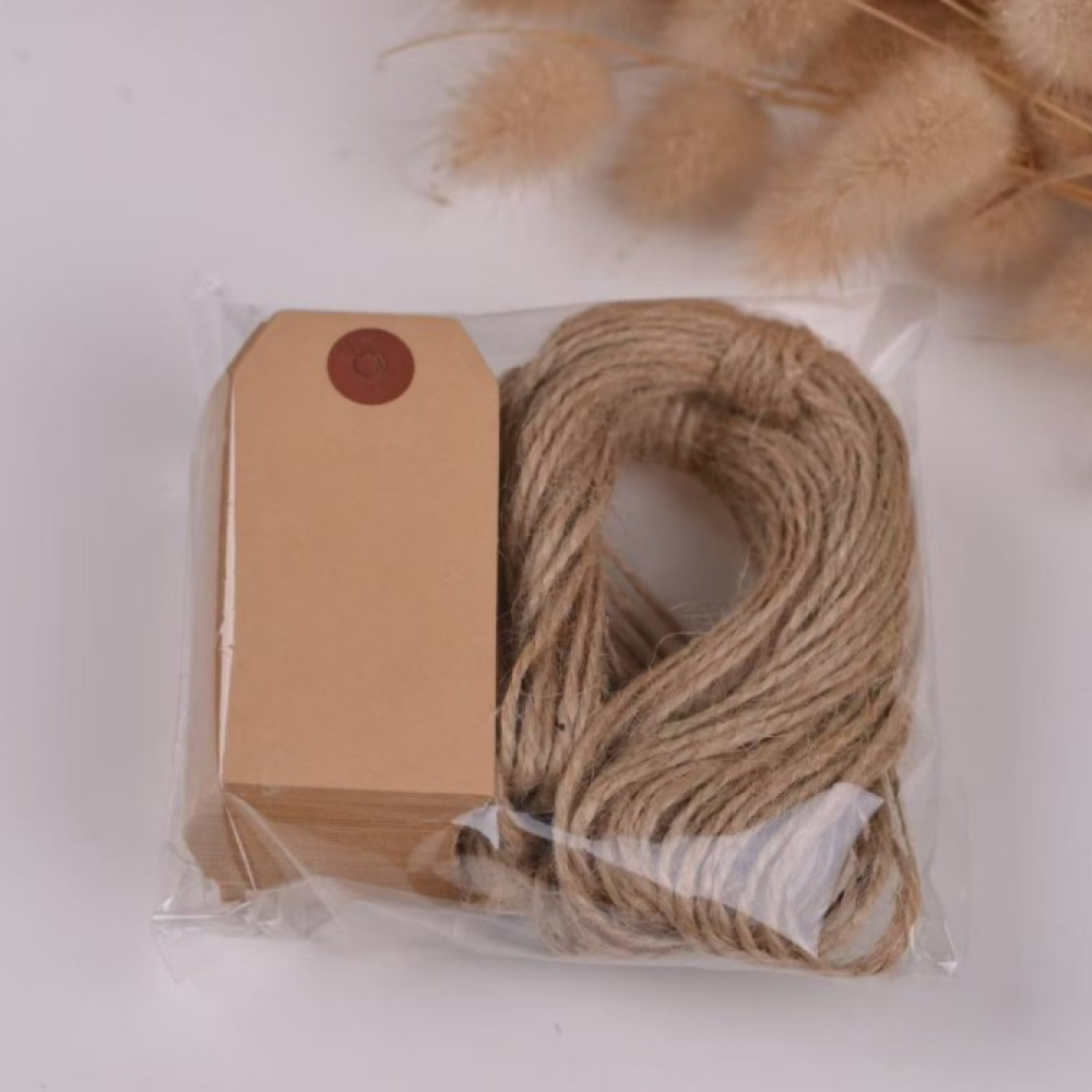 무지 종이 행택 라벨 상품택 상표택 100P+마끈set 제품 이미지