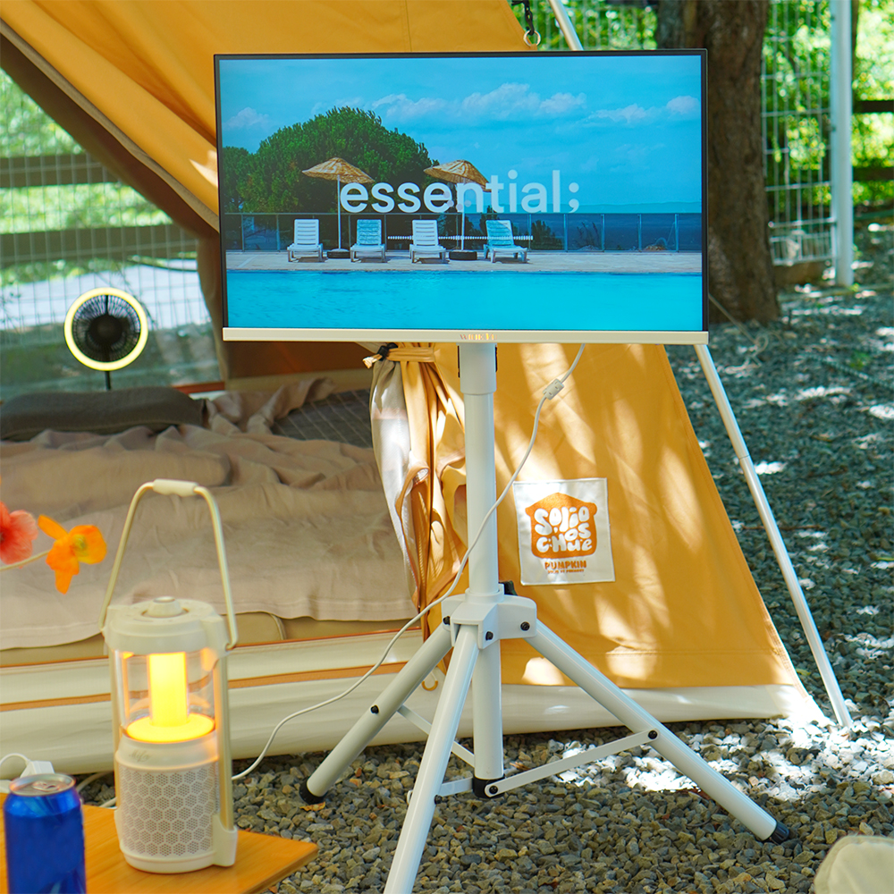 엔산마운트 FS-100 캠핑용 휴대용 접이식 TV 티비 모니터 스탠드 거치대