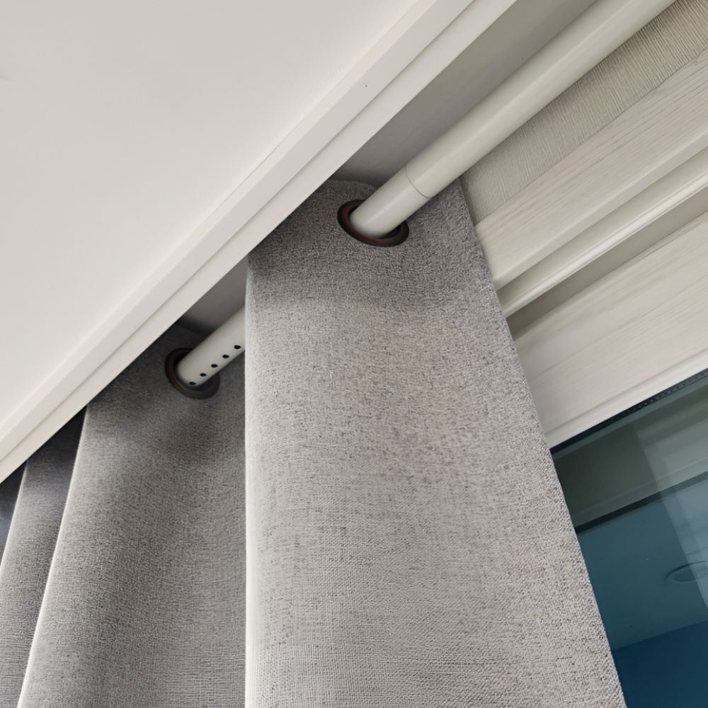 압축봉 무타공 커튼봉 옷걸이 행거 힘센 360-410cm 화이트