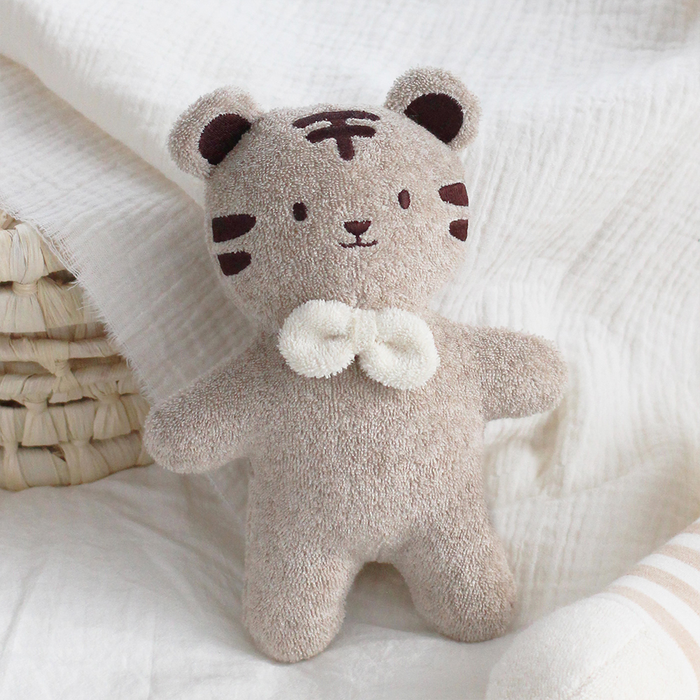 아카시아봉봉 국내제작 오가닉 애착인형 타올 아기 신생아 봉제인형 호랑이