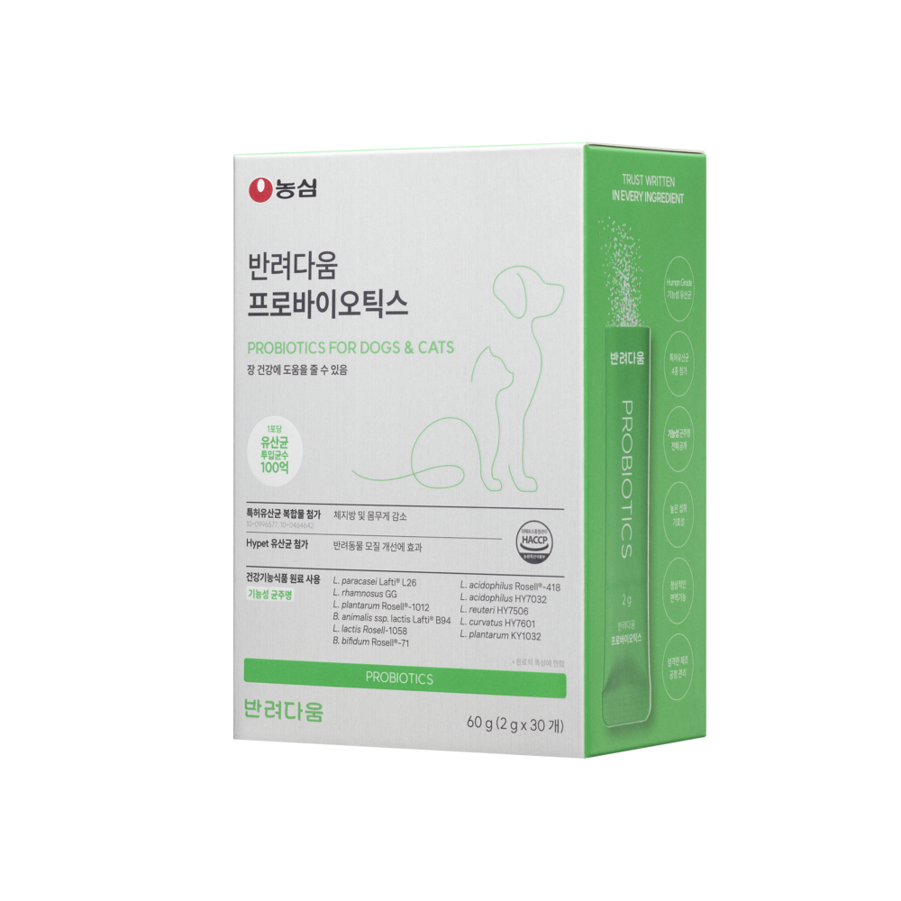 반려다움 강아지 고양이 프로바이오틱스 장 건강 모질 개선 기능성 유산균 30포, 2개 이미지 3