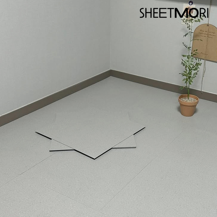 시트몰이 비접착식 데코타일 현관 바닥 베란다 타일 455x455x2mm, 샌드 그레이, 16장