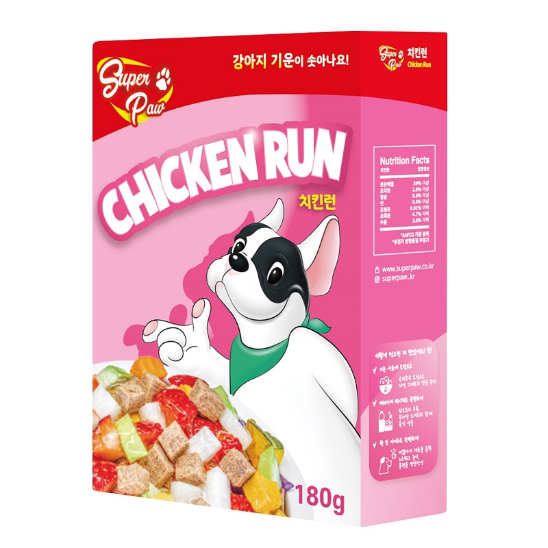 슈퍼포우 동결건조 사료 간식 강아지 시리얼 닭고기, 180g, 1개