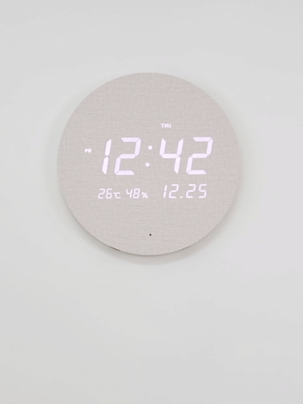 카파 무선 디지털 LED 벽시계 무소음 전자 벽걸이시계 30cm 판매처 상세 정보 이미지 4