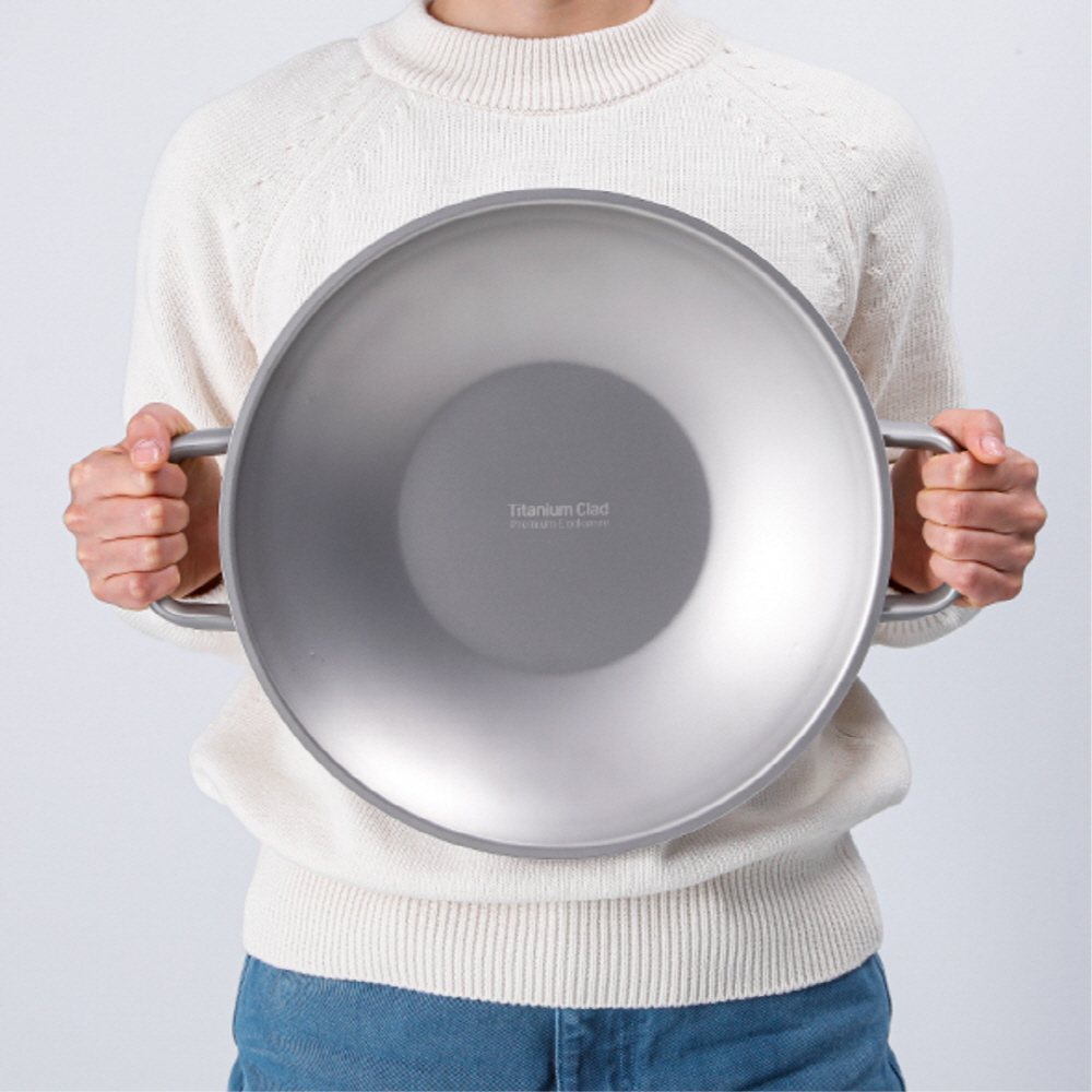 [도착보장] 클래딘 리얼 티타늄 캠핑 그리들 32cm