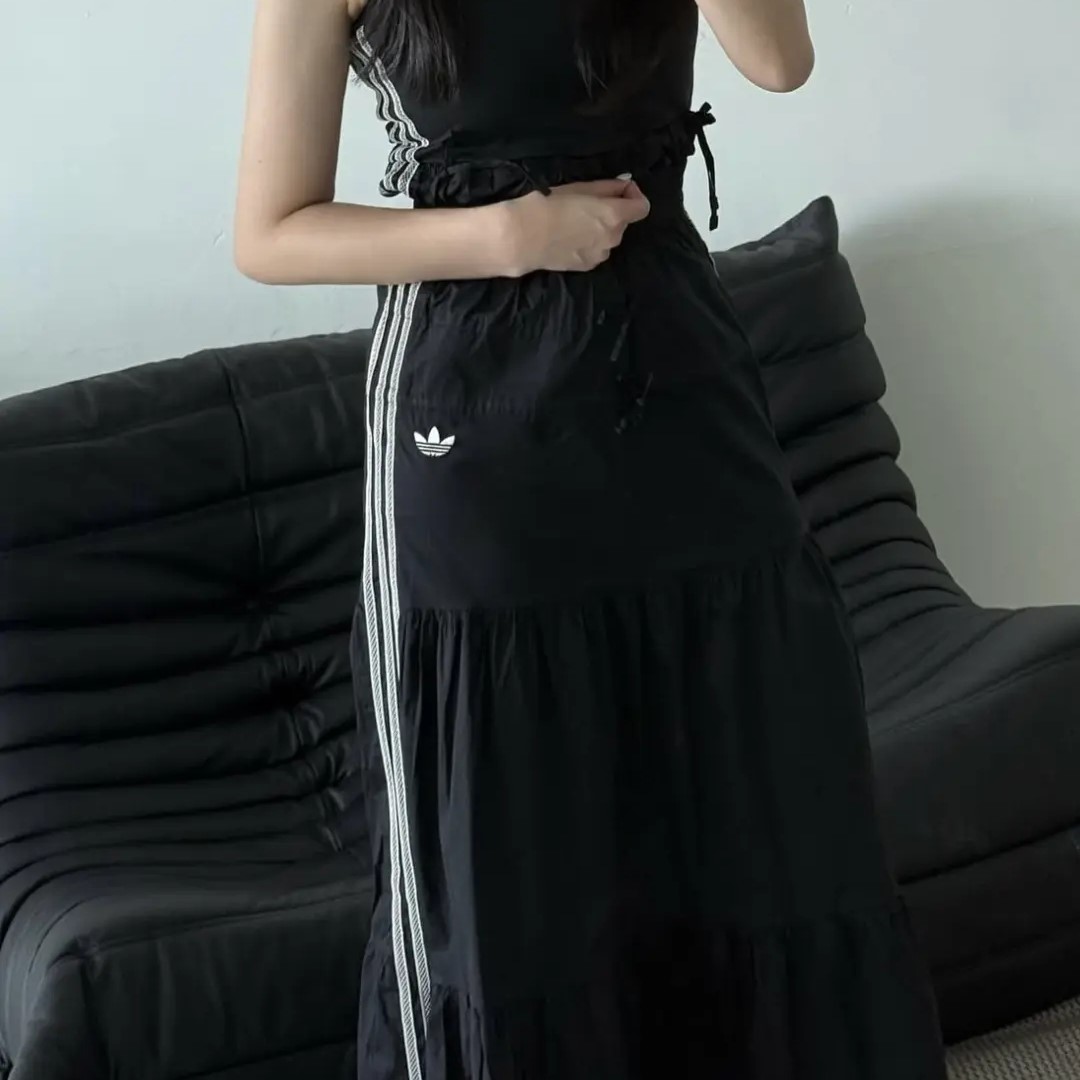 아디다스 OG 네트 리본드 맥시 스커트 W 블랙 KC0767 이미지 6