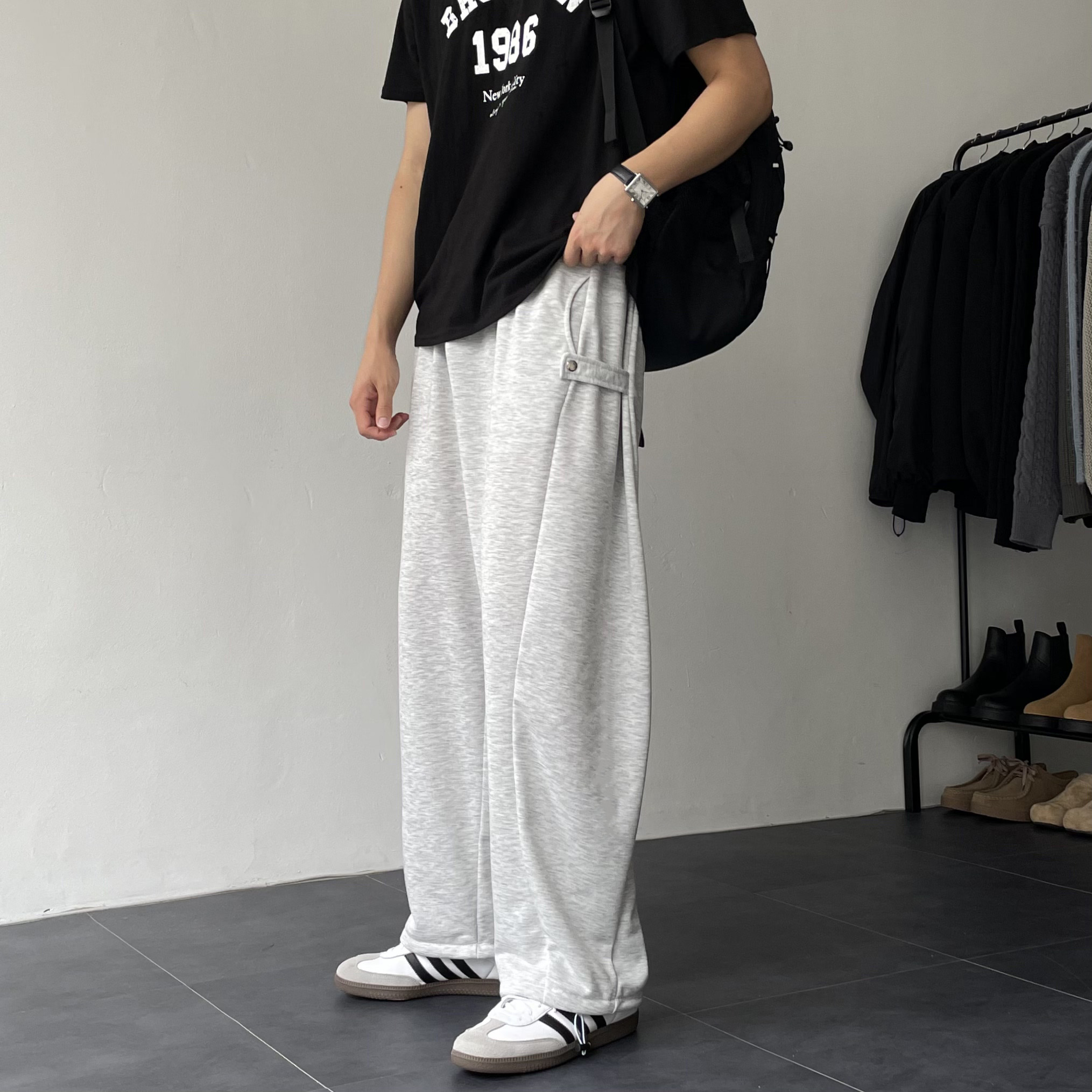 벌룬팬츠 스웻팬츠 남자통바지 통큰바지 - 상품 이미지