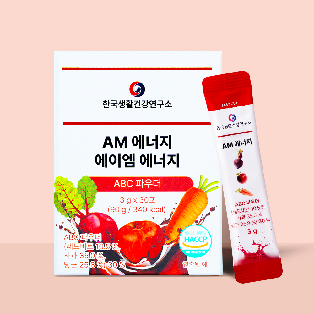 ABC쥬스 분말 AM에너지 멀티비타민 아침루틴 비타민 B·C 믹스베리맛 30포, 1개 - 상세 이미지 2