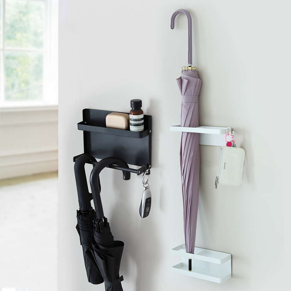 현관 철제 자석 우산꽂이 2단 우산 거치대 전용홀더 포함 마그넷 길이조절