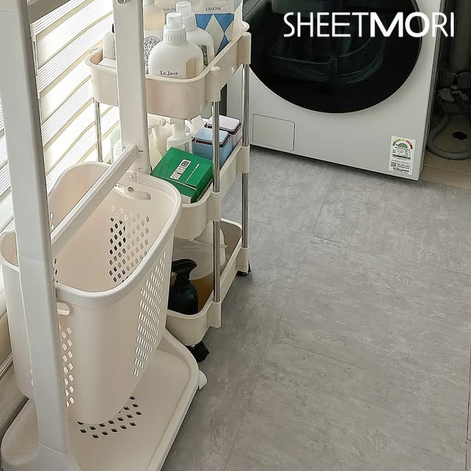 시트몰이 비접착식 데코타일 현관 바닥 베란다 타일 455x455x2mm, 그레이 스톤, 16장