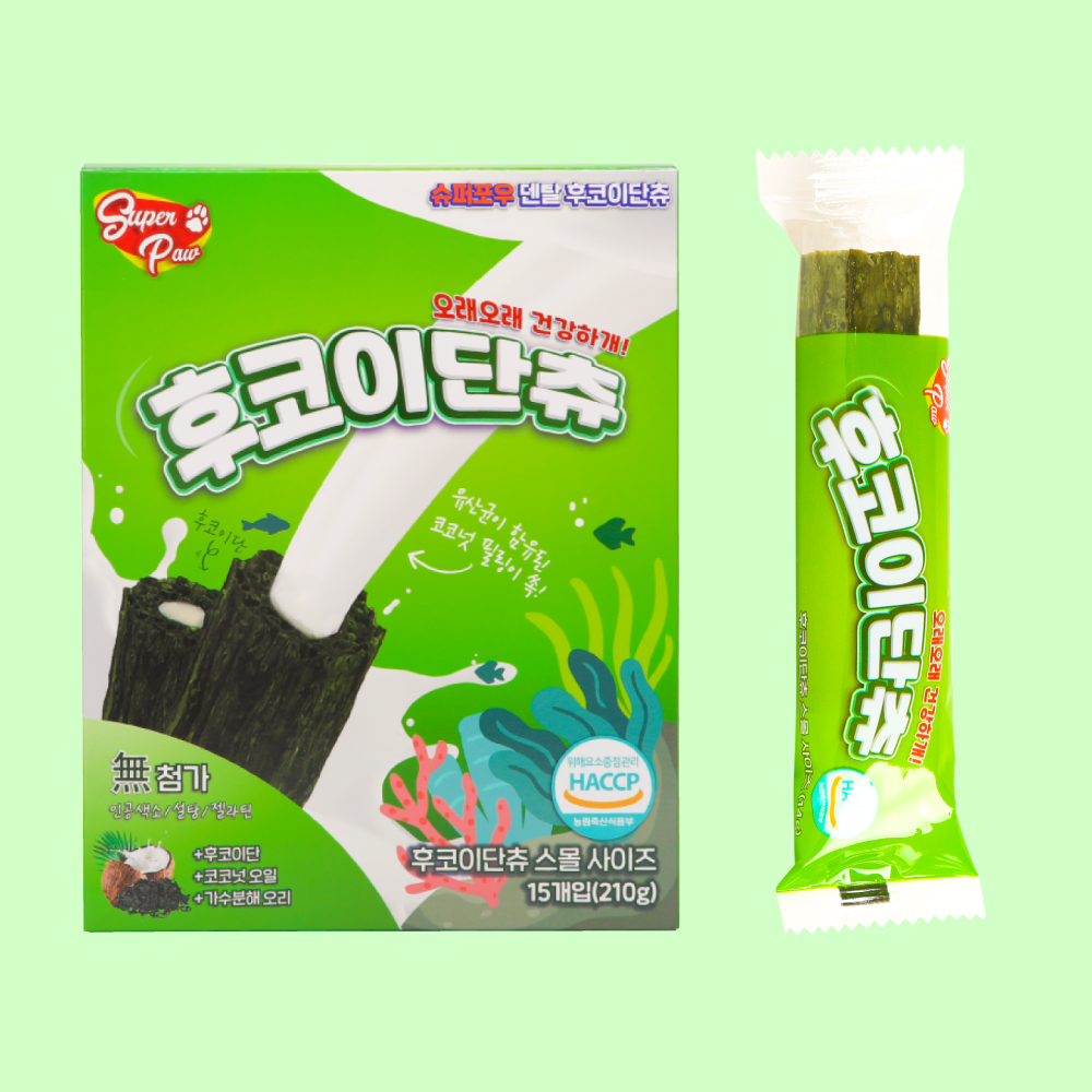 (1박스) 슈퍼포우 덴탈껌 S 코스트코 입점 강아지껌 치석제거 개껌 후코이단츄, S(중형), 1개