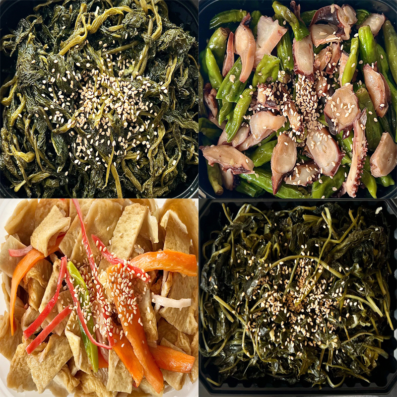 대용량 일주일 수제 반찬가게 당일조리 배달 나물 가정식 집반찬 4종 1번세트 - 상품 이미지