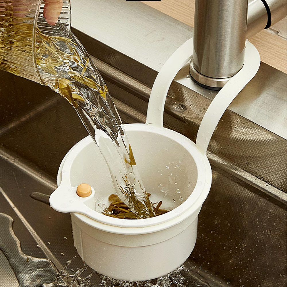 싱크대 음식물 탈수 통 수세미 물빠짐 건조 거치대 수전 걸이 필터